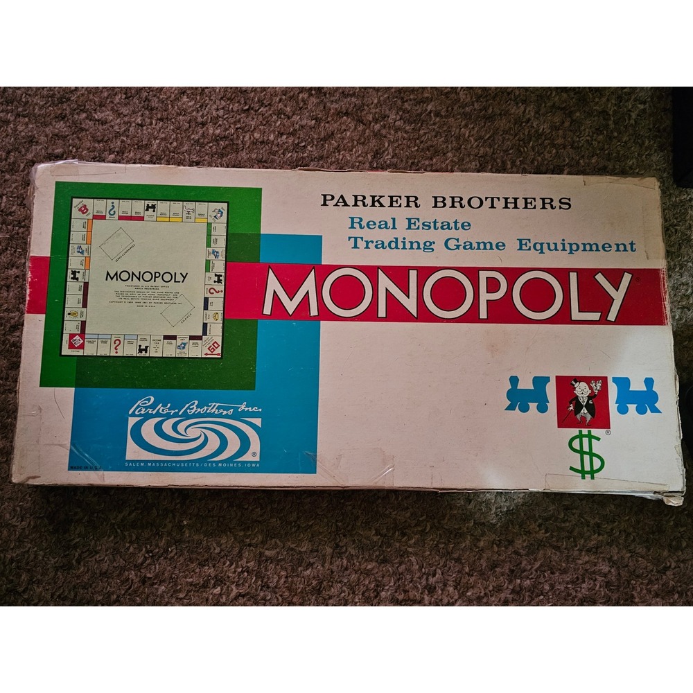 Parker Brothers Monopoly Vintage Board Game Complete Classic Edition